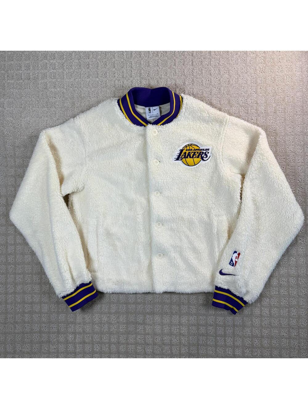 Nike Lakers Sherpa Varsity Jacket Small NBA